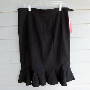 Sunny Leigh Black Panel Trumpet Midi Skirt - 14 - (NWT)